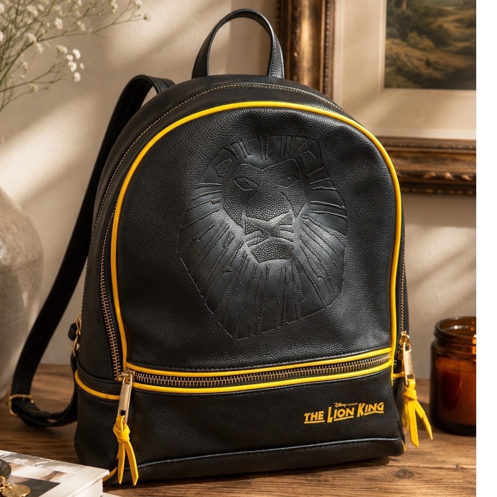 New Disney The Lion King Broadway Musical‎ Mini Backpack Black Yellow Simba